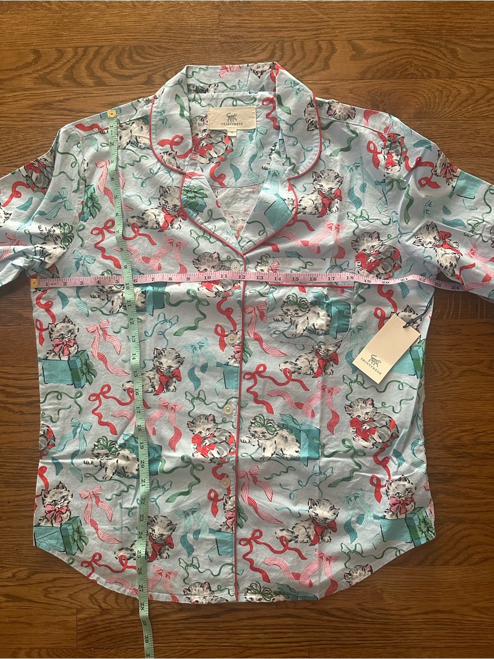 NWT Printfresh Hilton Collection Blue and Pink Kitten Pajama Set size small - Picture 6 of 12